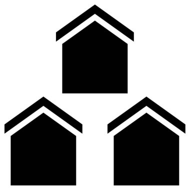 Ev. Web simgesi basit illüstrasyon