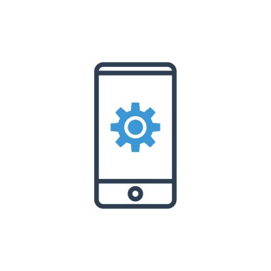 akıllı telefon simgesi basit vektör illüstrasyonu