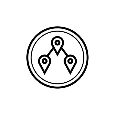 konum simgesi vektörü beyaz arkaplanda izole edildi