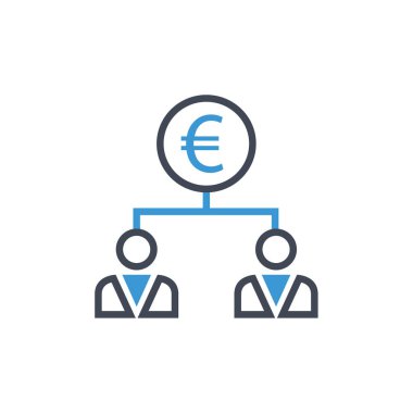 Avro para birimi simgesi basit vektör illüstrasyonu