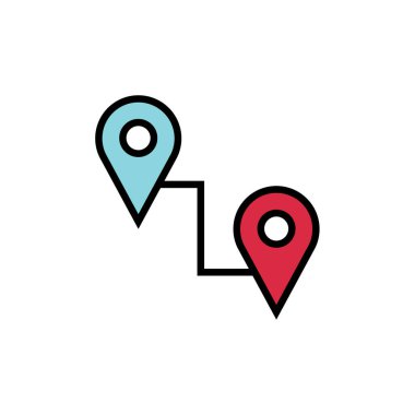 Gezinti PIN basit simgesi, vektör çizim