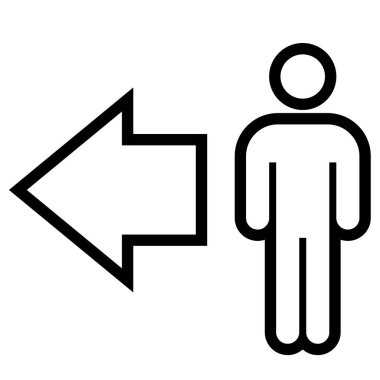 Adamım. Web simgesi basit illüstrasyon