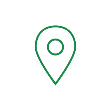 Navigasyon iğne işareti basit simge, vektör illüstrasyonu