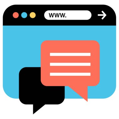 Sohbet simgesi, vektör çizimi 