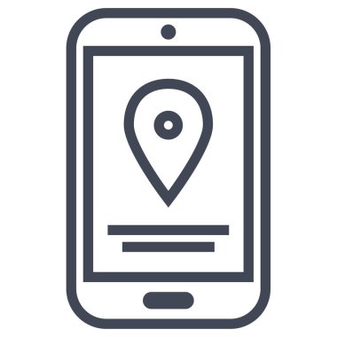 akıllı telefon simgesi basit vektör illüstrasyonu