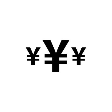 yen simgesi. Beyaz arkaplandaki izole vektör. düz vektör sembolü tasarımı 