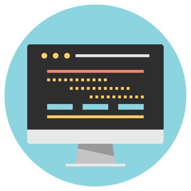 Bilgisayar ekranı. vektör illüstrasyonu 