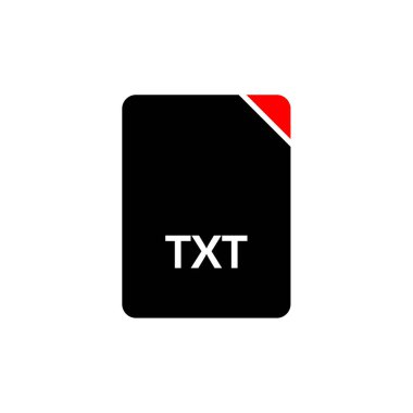 TXT dosya biçimi vektör illüstrasyonu