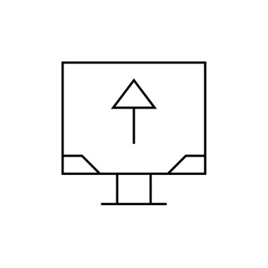 ok simgeli bilgisayar ekranı. vektör illüstrasyonu