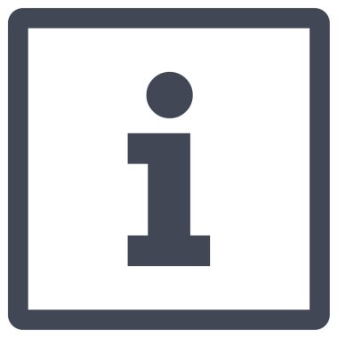 Bilgi düz vektör simgesi 