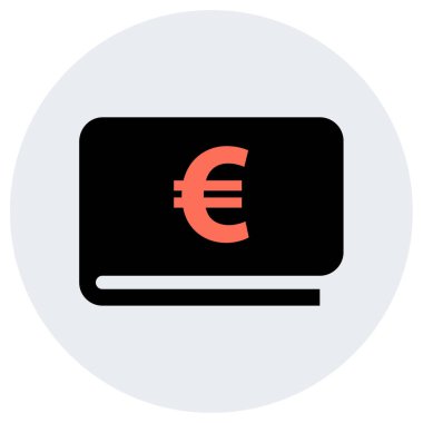 Avro para birimi simgesi basit vektör illüstrasyonu