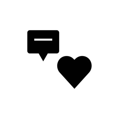 Kalp ikonu vektör illüstrasyonu 
