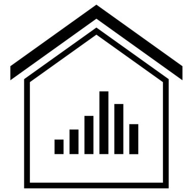 Ev. Web simgesi basit illüstrasyon