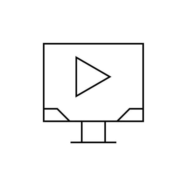 Vídeo Player Ícone Vetor Ilustração Design —  Vetores de Stock