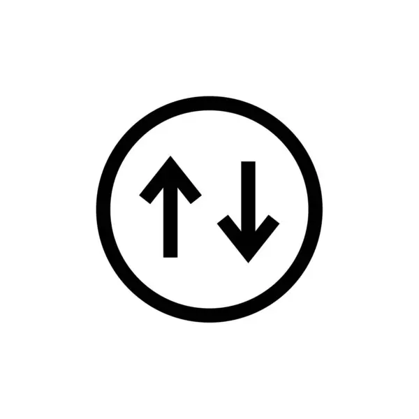 Pfeil Nach Unten Vektor Logo Symbol — Stockvektor