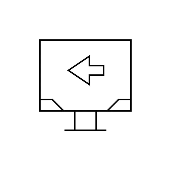 Computer Screen Arrow Icon Vector Illustration Design — Stock Vector