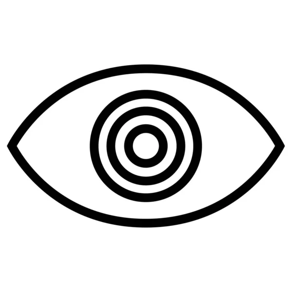 Ícone Vetor Linha Olho — Vetor de Stock