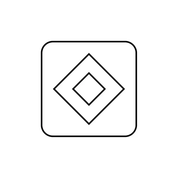 Ícone Geométrico Poligonal Abstrato Ilustração Vetorial — Vetor de Stock