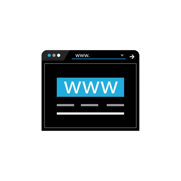 Web Browser Fenster Vektor Symbol — Stockvektor