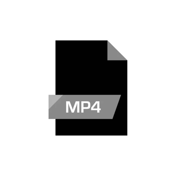 Mp4 Icono Formato Archivo Vector Ilustración Diseño Simple — Vector de stock