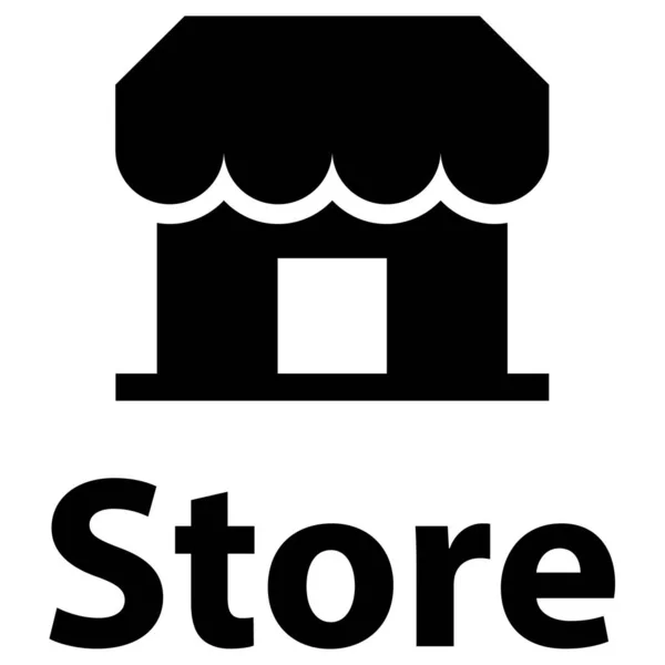 Store Icon Solid Style — Stock Vector