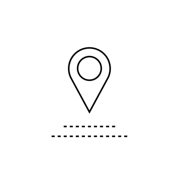 Значок Местоположение Пин Черный Заполненный Плоский Стиль Дизайн Изолированные Векторные — стоковый вектор