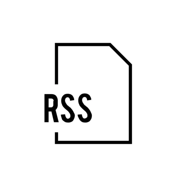 Rss Назва Файла Розширення Векторні Ілюстрації — стоковий вектор