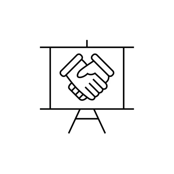 Business Handshake Vector Icon — Stock Vector