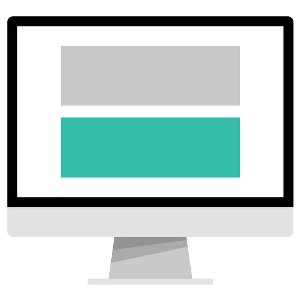 Computer Screen Icon Simple Vector Illustration — Stock Vector