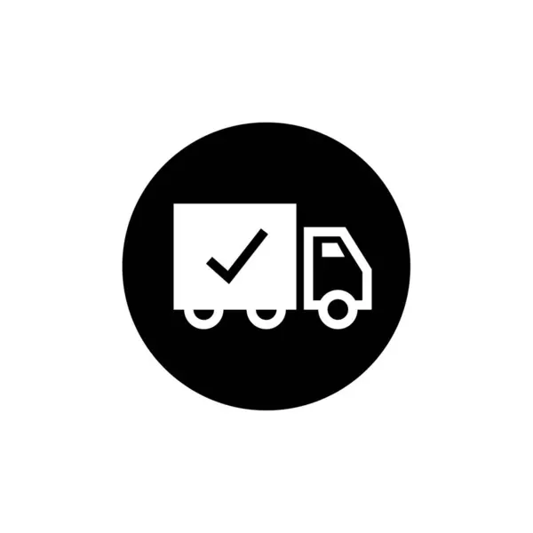 Ícone Caminhão Carga Design Plano Ilustração Vetorial —  Vetores de Stock