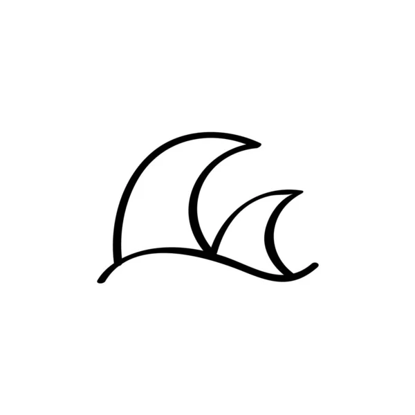 波のベクトル図現代のアイコン — ストックベクタ