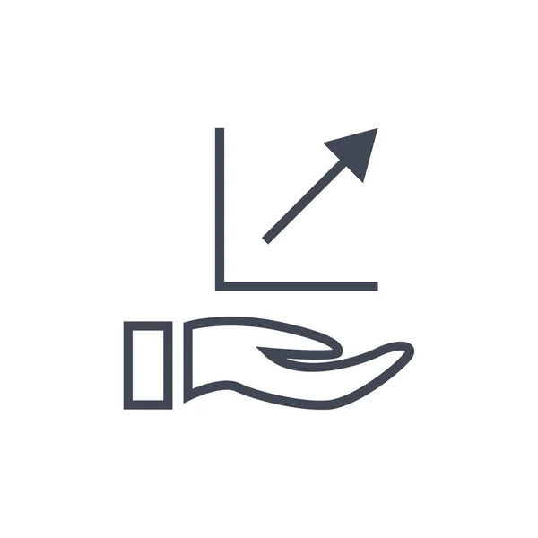Hand Holding Arrow Icon Vector Illustration — Stock Vector