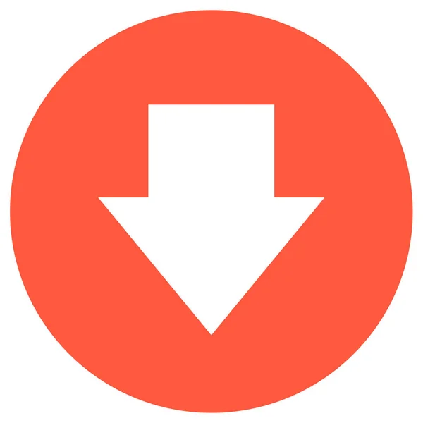 Flecha Arriba Plano Redondo Vector Icono — Vector de stock