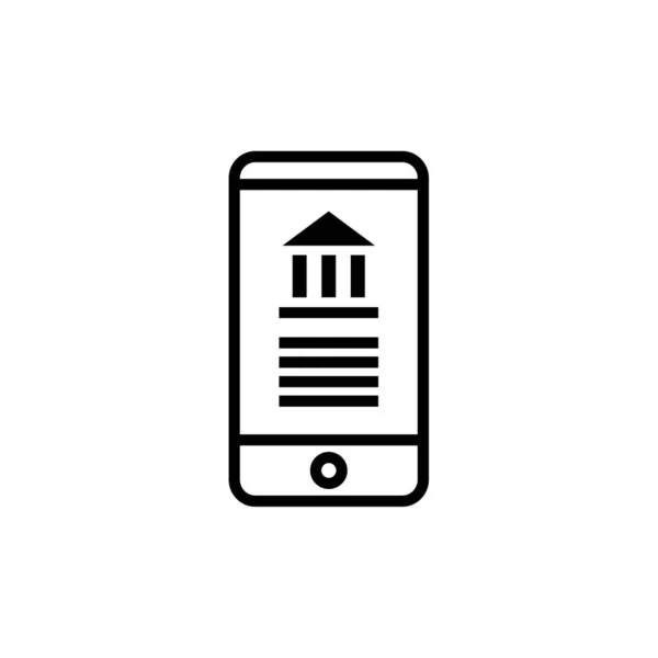 Illustration Vectorielle Icône Banque Mobile — Image vectorielle