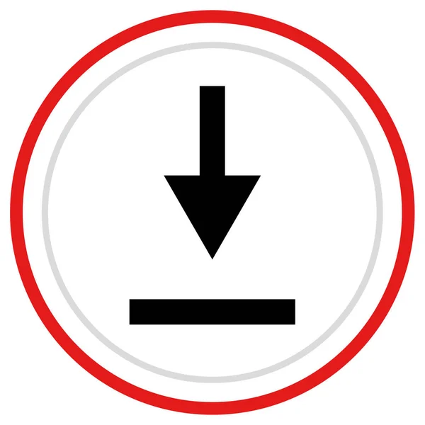 Arrow Icon Download Symbol Vector Illustration — Stock Vector