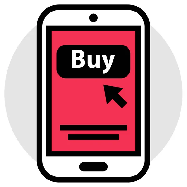 Ícone Smartphone Ilustração Vetorial Simples — Vetor de Stock