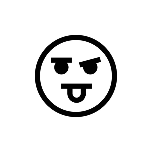 Улыбка Лицо Векторная Икона Эмоций Плоский Цветовой Знак Мобильного Приложения — стоковый вектор