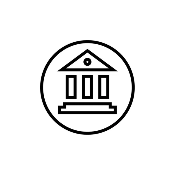 Εικονογράφηση Φορέα Εικονίδιο Τράπεζας Κτίριο Για Web Και Κινητό Σχεδιασμό — Διανυσματικό Αρχείο