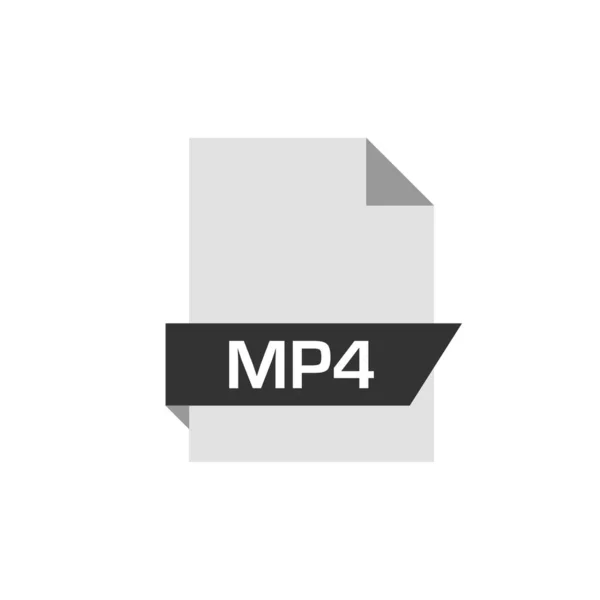 Mp4ファイル形式のアイコンベクトル図シンプルなデザイン — ストックベクタ