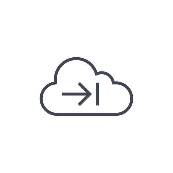 Cloud Icon Vektor Aus Downloadkonzept Herunterladen — Stockvektor