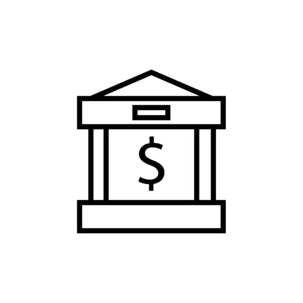Banco Ícone Simples Ilustração Vetorial — Vetor de Stock