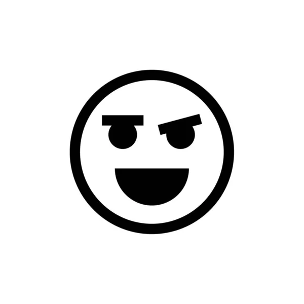 Icona Emoji Espressione Facciale Simbolo Emotivo Illustrazione Vettoriale — Vettoriale Stock