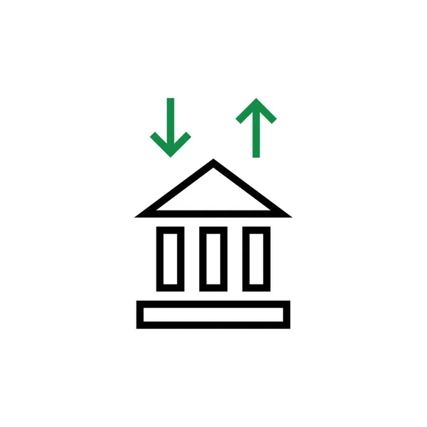 Banken Einfaches Symbol Vektorillustration — Stockvektor