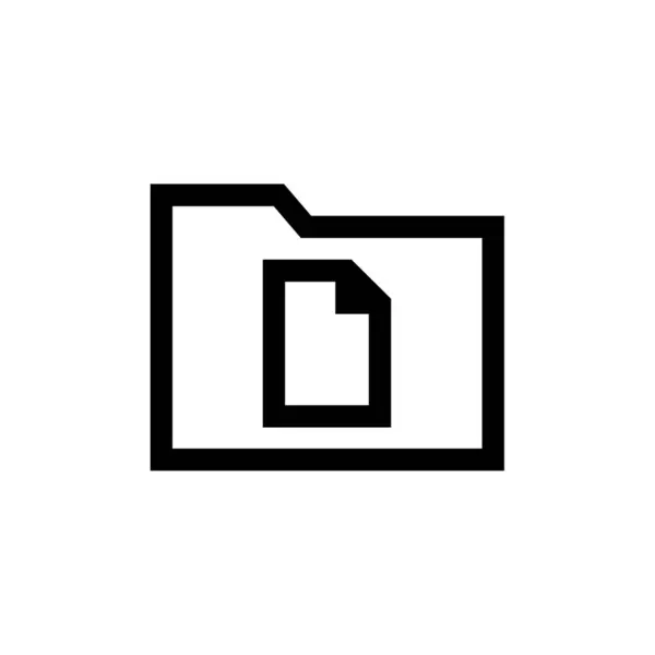 Jednoduché Ilustrace Ikony Složky — Stockový vektor