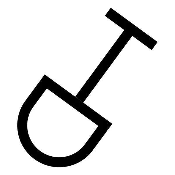 Sandschaufel Vorhanden Web Symbol Einfache Illustration — Stockvektor
