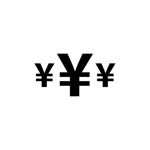 Icona Dello Yen Vettore Isolato Sfondo Bianco Design Del Simbolo — Vettoriale Stock