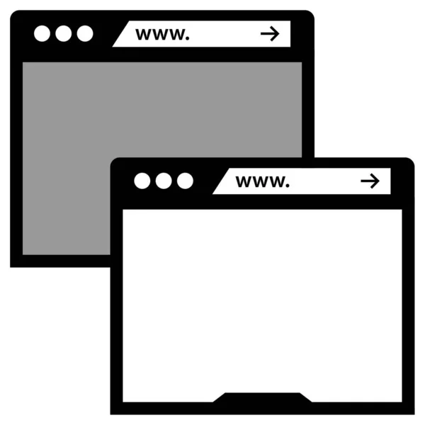 Icône Page Web Navigateur — Image vectorielle