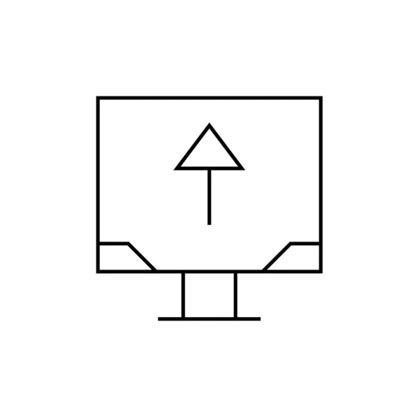 Computer Screen Arrow Icon Vector Illustration — Stock Vector