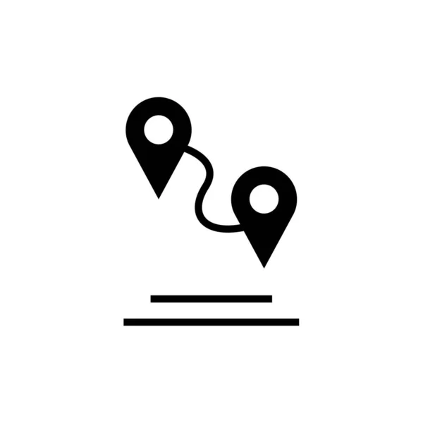 ウェブとモバイルアプリのデザインのための白い背景に隔離された場所のアイコンベクトル地図のロゴの概念 — ストックベクタ
