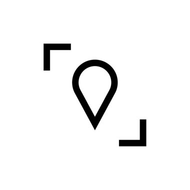 Navigasyon iğne işareti basit simge, vektör illüstrasyonu